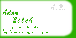 adam milch business card